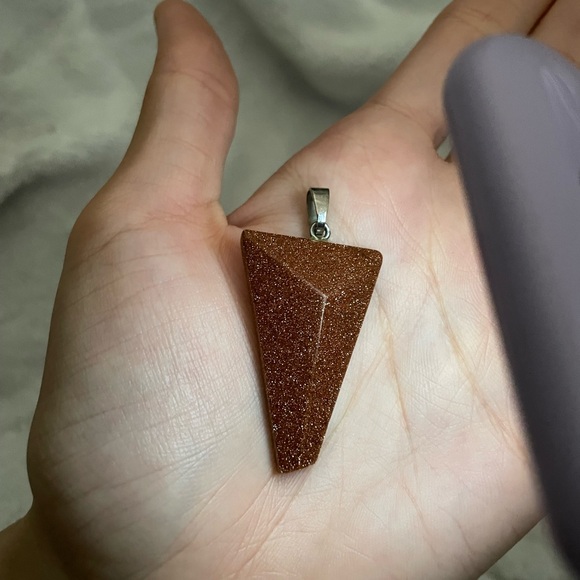 Jewelry - Sunstone Triangle Pendant Necklace - Women's Jewelry